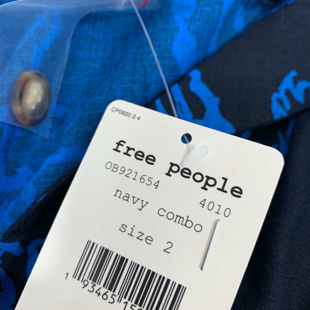 Free People Floral Belted Button-Down Mini Dress - Picture 9 of 12